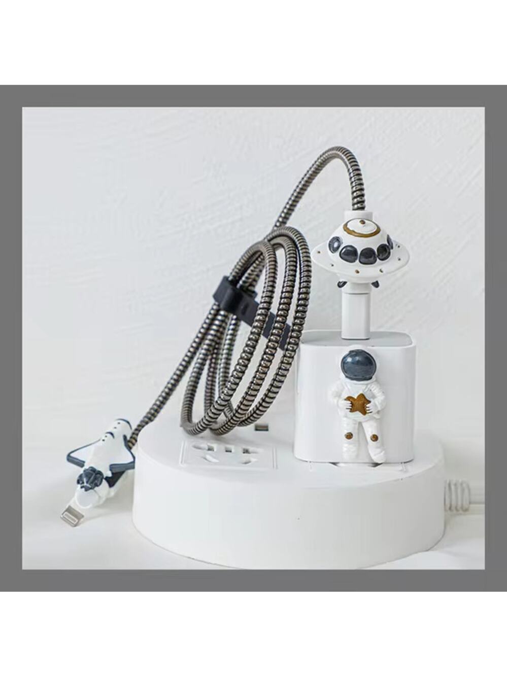 Spaceship Astronaut iPhone Charger cover Cable Protectors P22